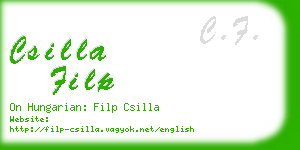 csilla filp business card
